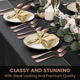 69 Pieces Rose Gold Silverware Set with Steak Knife Service for 8