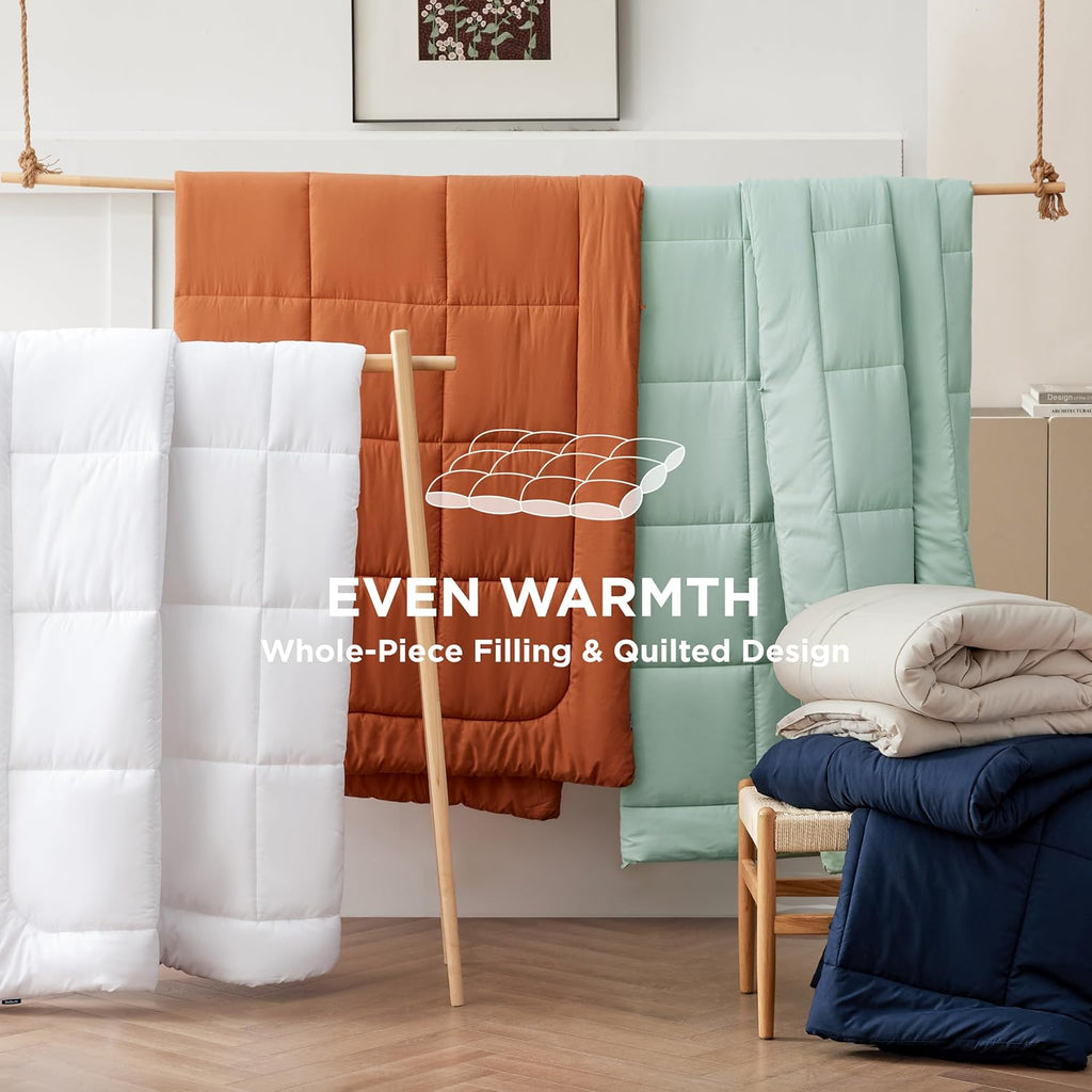 Comforter Duvet Insert - Quilted Comforters King, All Season Duvet, GentleSoft Down Alternative Bedding Blanket