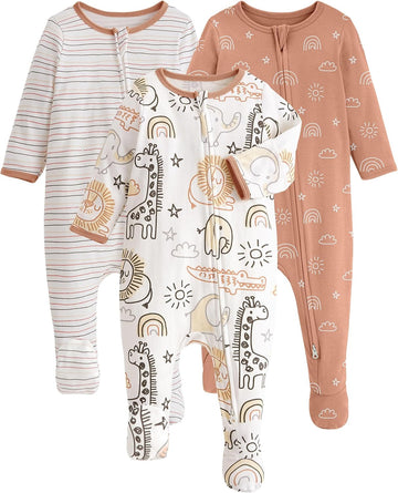 Baby Pajamas 100% Organic Cotton Sleepers Boy Girl Clothes