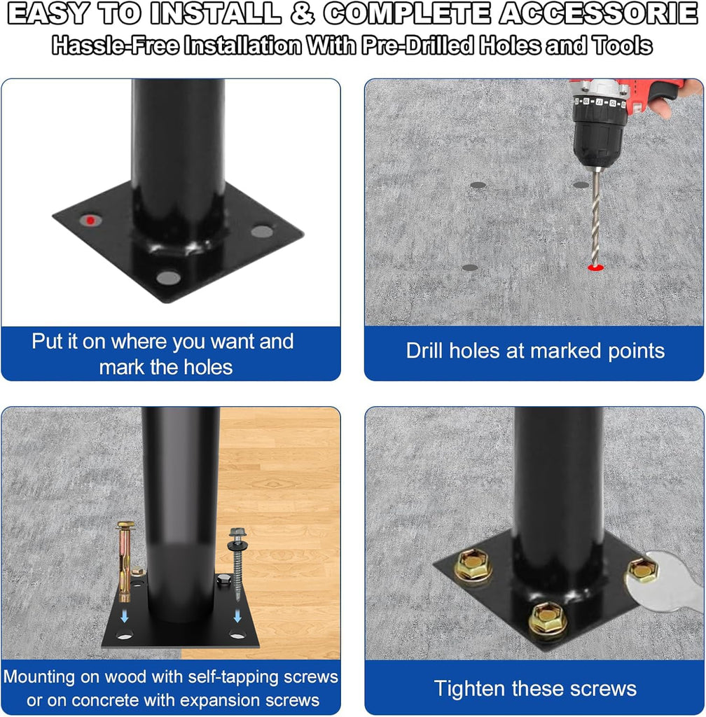 1-2 Step Single Post Handrail-38 H Handrails for Outdoor Steps