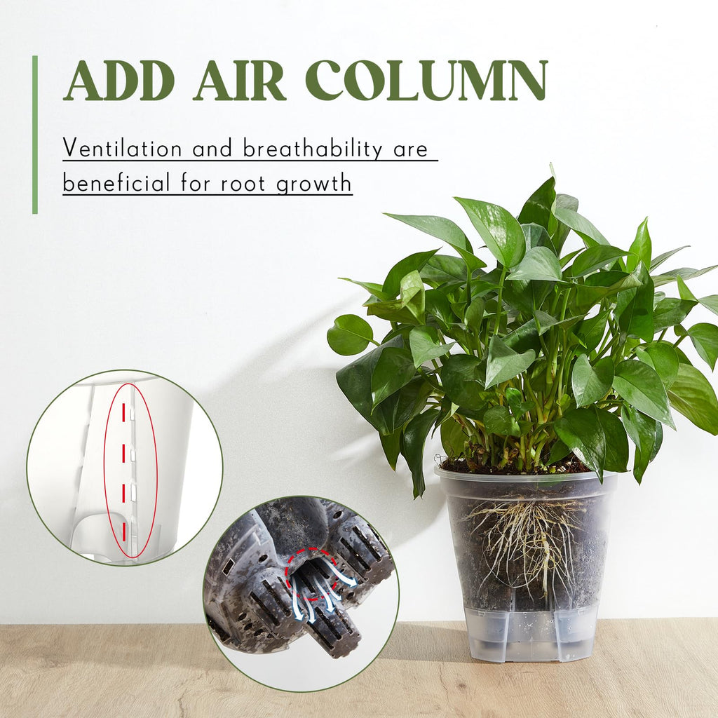 Self Watering Planter, 4.72'', Clear, 9 Pcs