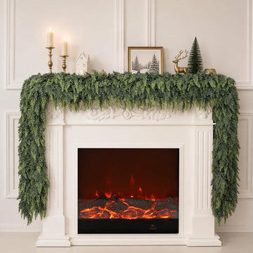 9FT Artificial Cedar Garland Real Touch for Christmas Decoration