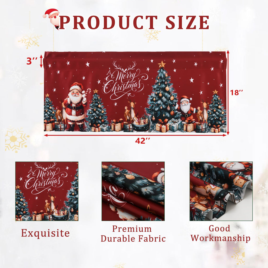 42" W x 18" L Christmas Tree Valance, 1 Panel
