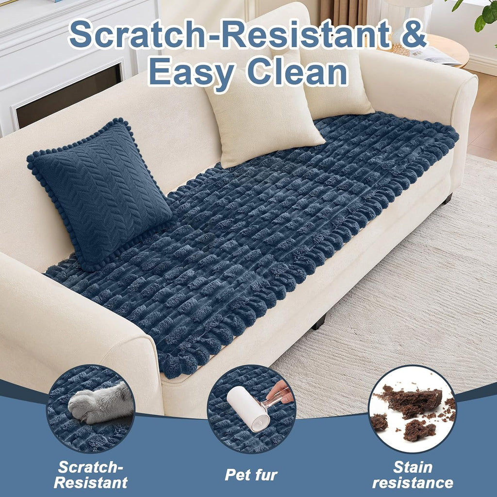 Waterproof Dog Couch Cover, Non Slip Pet Sofa Protector, Thick Fuzzy Couch Cover for Dogs, Machine Washable Furniture
