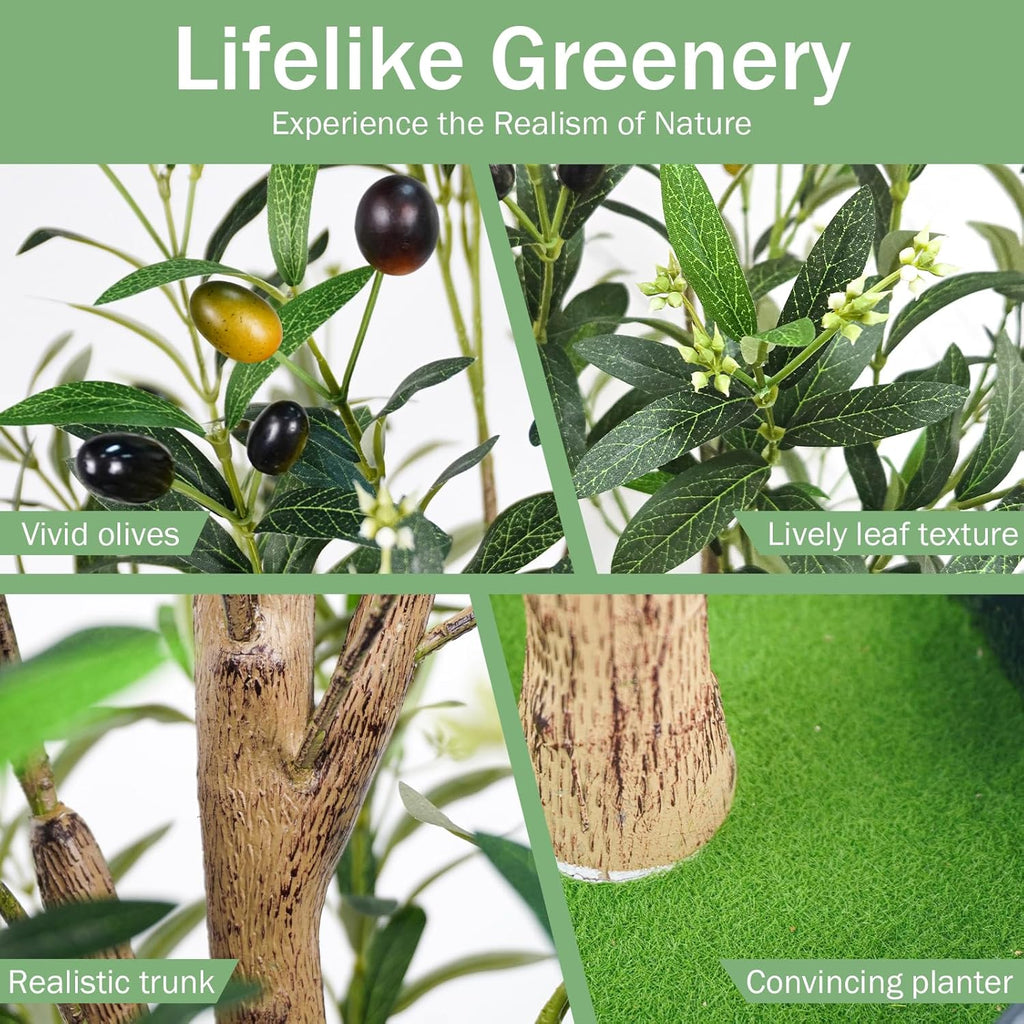 Artificial Olive Tree 6FT, Faux Floor Tree Indoor Outdoor