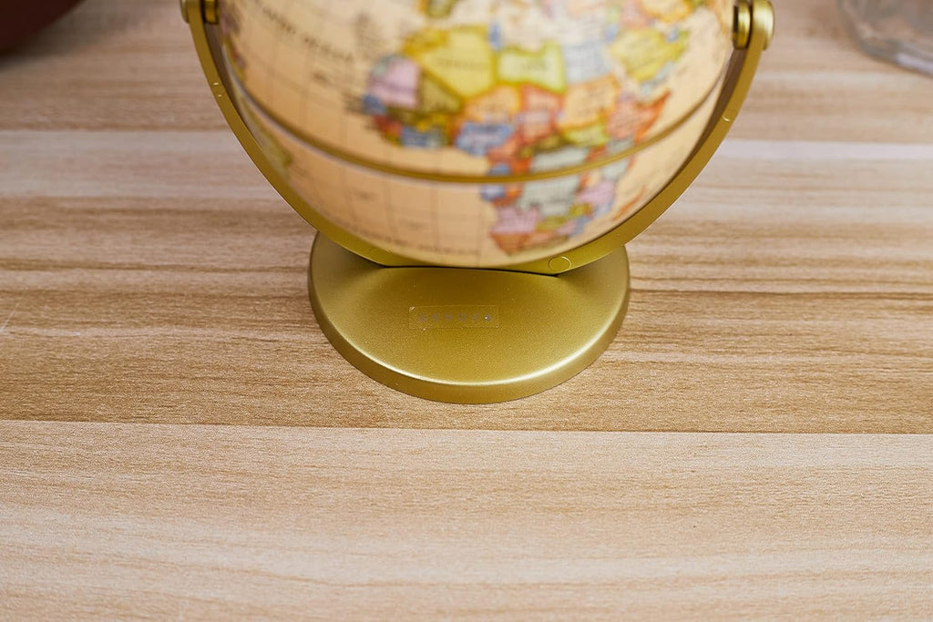 Mini Antique Globe 4-inch / 10 cm - Swivels in All Directions Educational, Decorative, Unique, Small World, Desktop