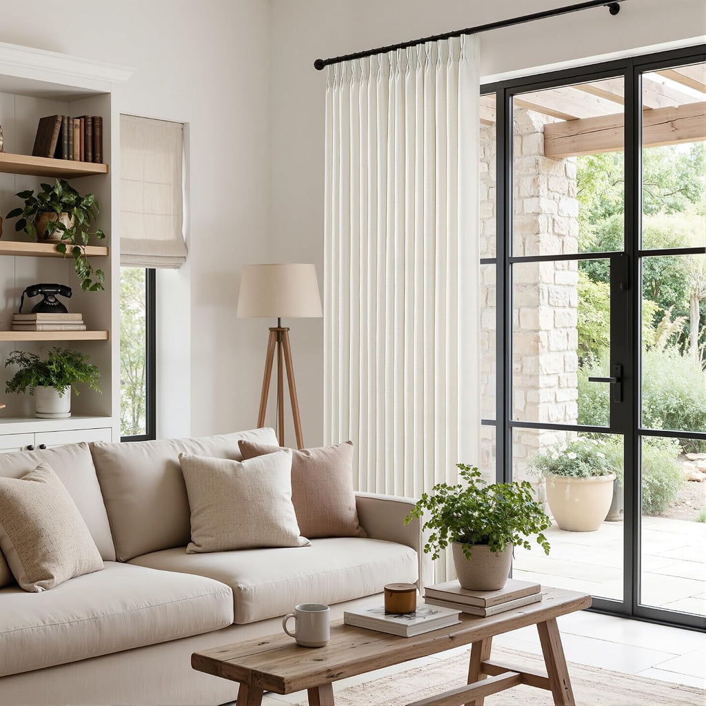 Extra Wide 100 Inch Large Curtains 96 Inches Long for Sliding Glass Door Living Room Bedroom 1 Panel Memory Trained