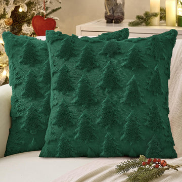 Christmas Pillow Covers Christmas Decorations 18x18 Dark Green