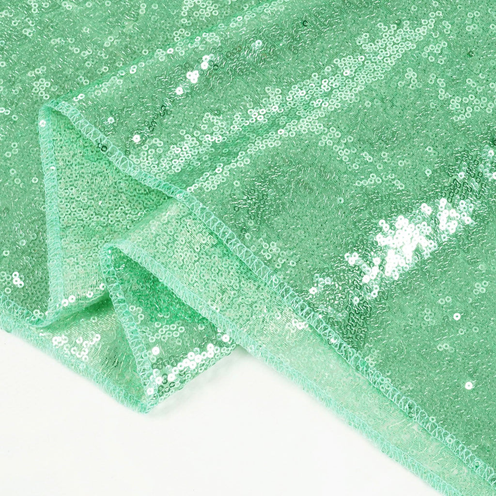 Mint Green Sequin Tablecloth 60x120 Inch for Wedding