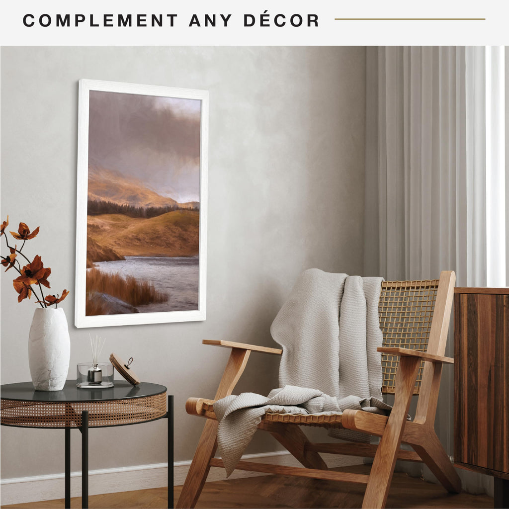 Studio Gallery Poster Frame, 18x24, White Woodgrain, 1-Pack