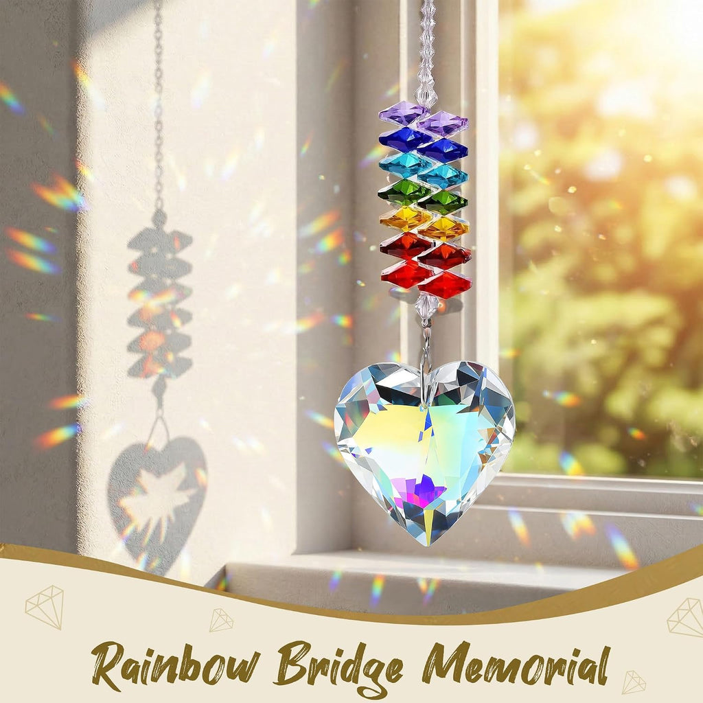 Dog Memorial Gifts, Pet Memorial Suncatcher with Paw Photo Frame