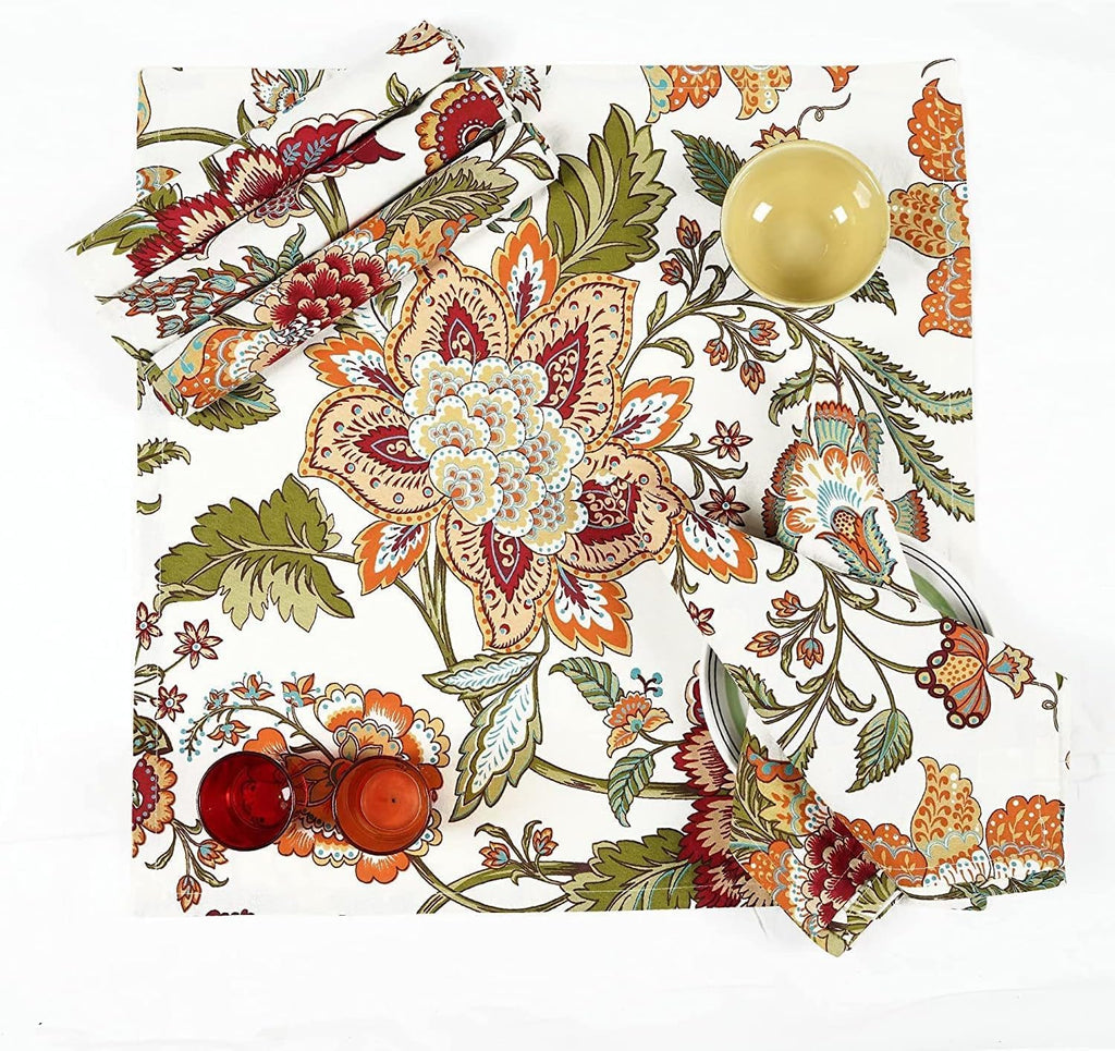 Cotton Cloth Napkins Natural Reusable Fall Dinner Napkins Reusable Machine Washable Fabric for Events, Gift, Home
