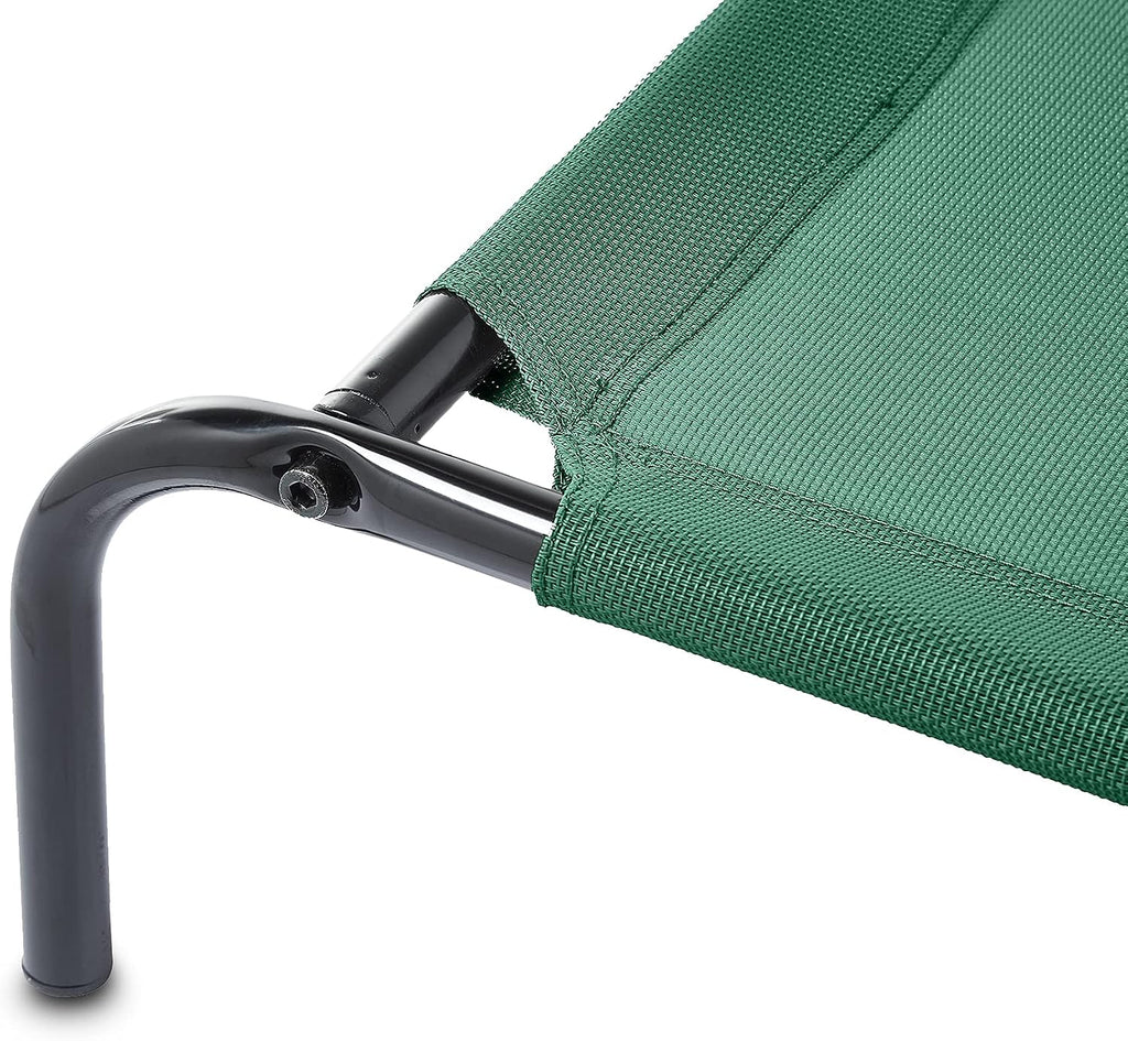 Cooling Breathable Elevated Dog Bed with Metal Frame for Small Dogs, Green