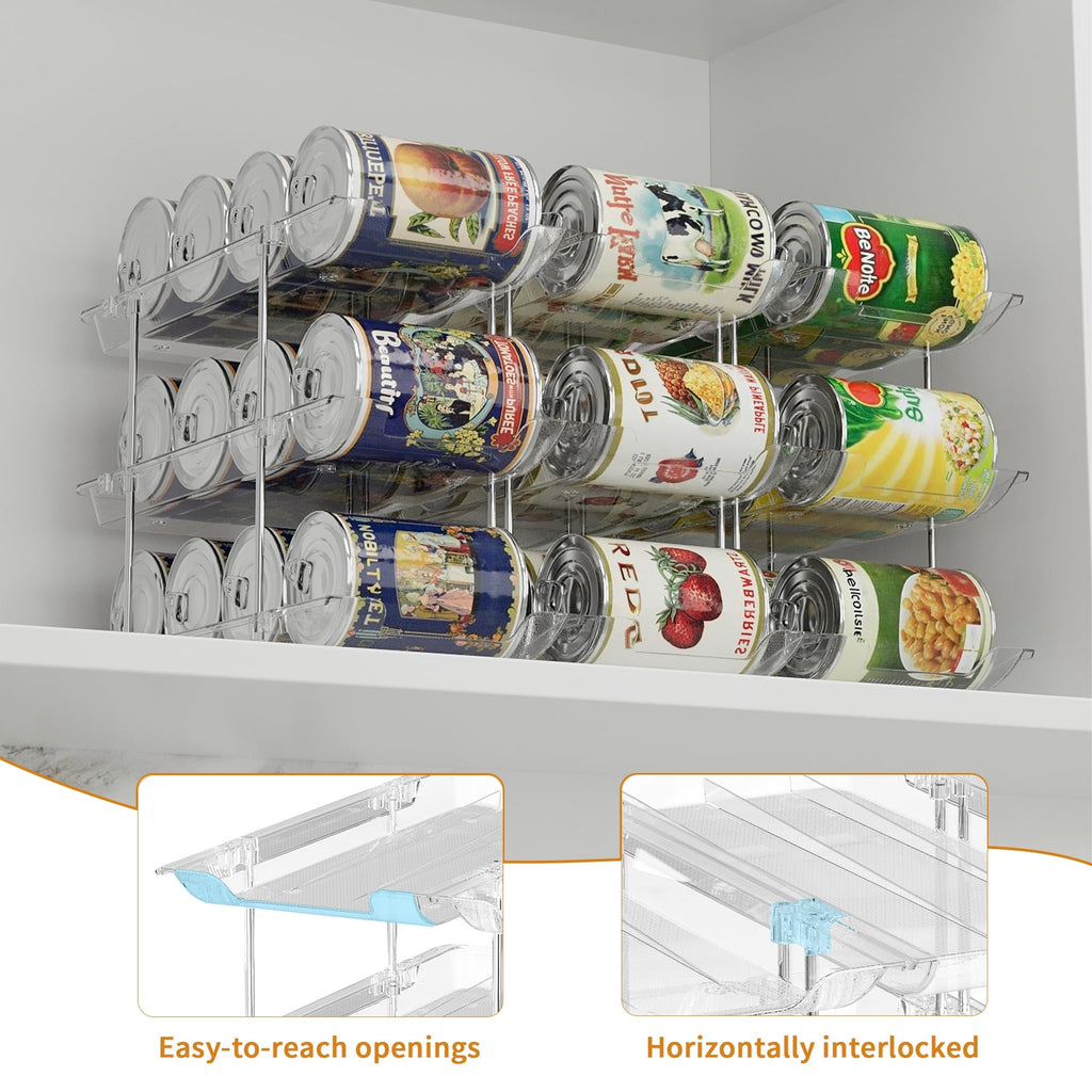 Can Organizer for Pantry Canned Food Storage Goods Holders 4 Tier