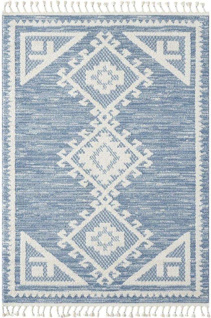 South Western Geometric Area Rug Blue