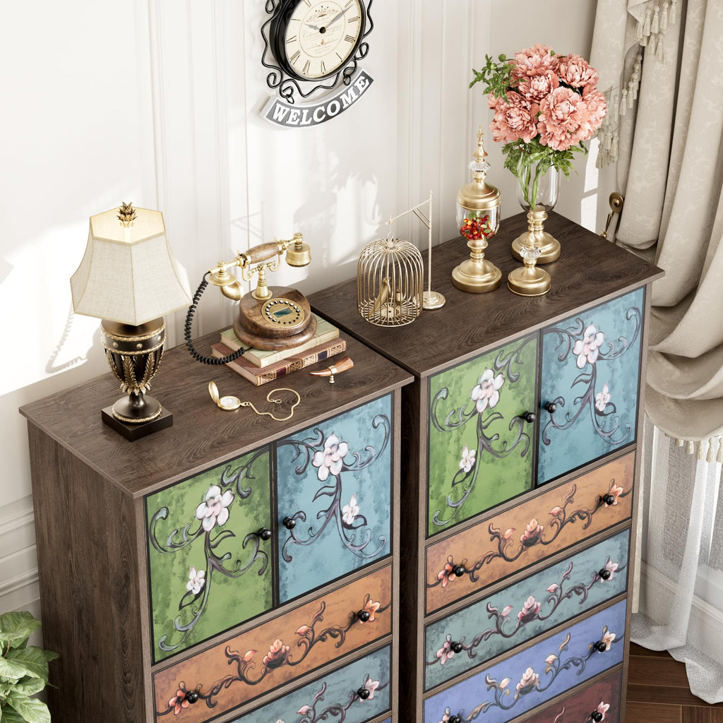 50" H Boho Vintage, 4 Drawer