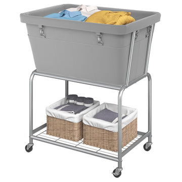 Rolling Laundry Hamper with Wheels, Removable Bag, Laundry Cart