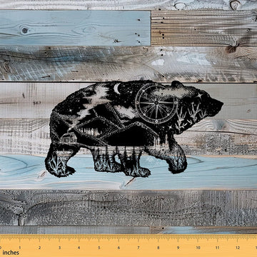 Cute Bear Upholstery Fabric for Chairs Sofa Hunting Bear