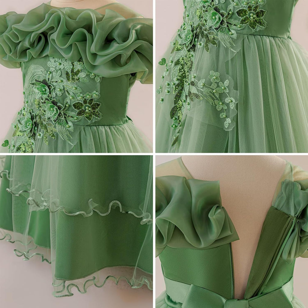 Flower Girl Dress Birthday Party Princess Dress Tulle Pageant Gown