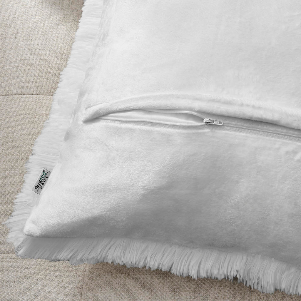 Luxury Soft Faux Fur Fleece Cushion Cover Pillowcase Decorative Throw Pillows Covers, No Pillow Insert, 20" x 20"