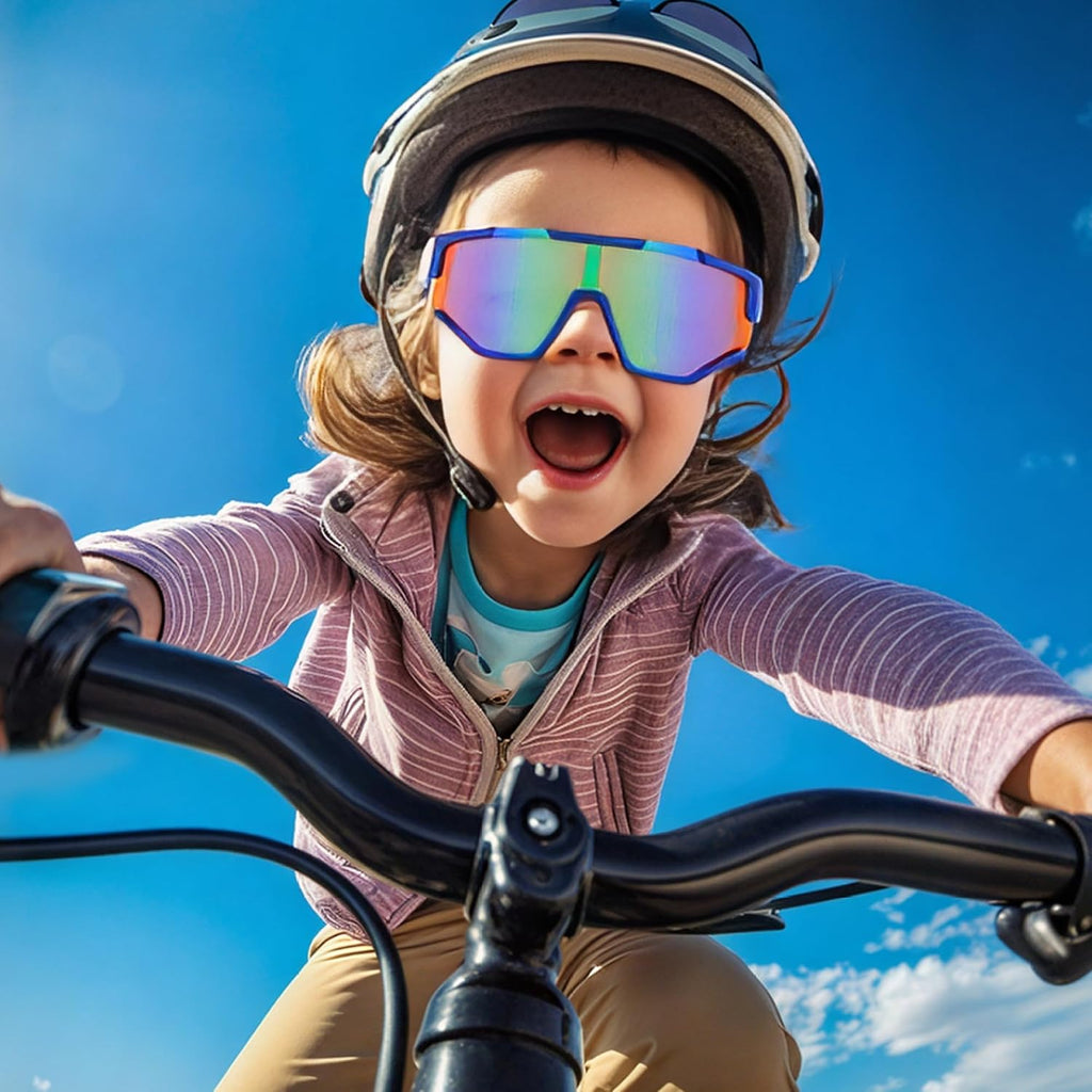 Kids Baseball Sunglasses Polarized Youth Baseball Sunglasses Unbreakable Sports Sun Glasses for Boys Girls