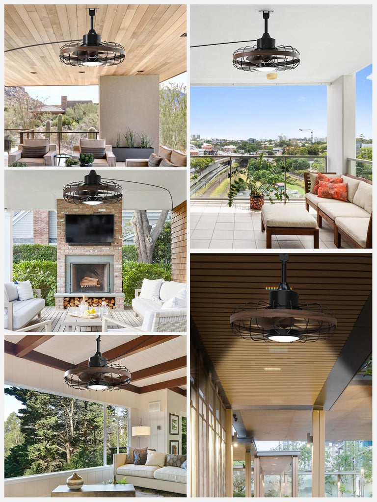 18 Inch Ceiling Fan Smart APP & Remote Control, 6 Speeds, 3 Color Temperatures, Gazebo Lights Outdoor Ceiling Fans for Patio Waterproof,Porch A101-B0DZCDWZ22