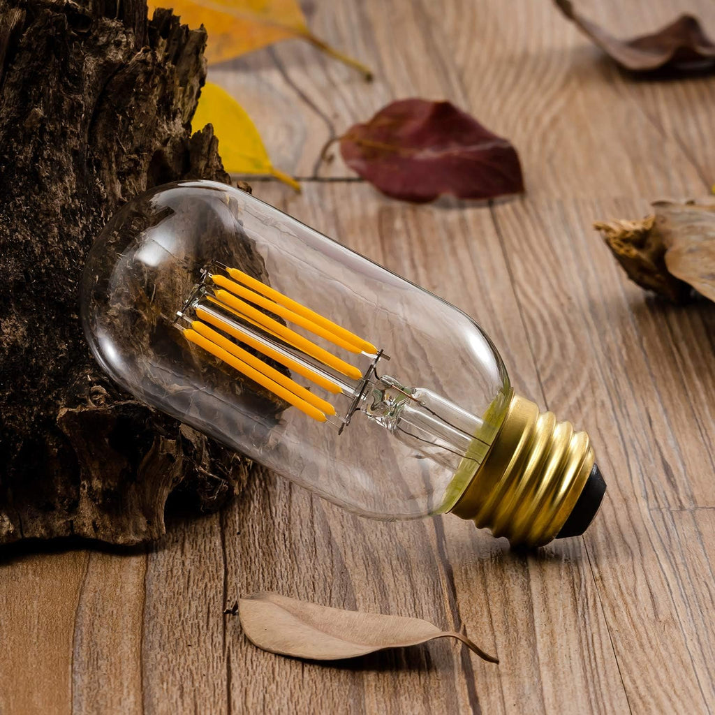 Dimmable Tubular led Bulb T45/T14, Warm White 2700k,60W Equivalent,Vintage Edison Style LED Filament Light Bulbs, E26