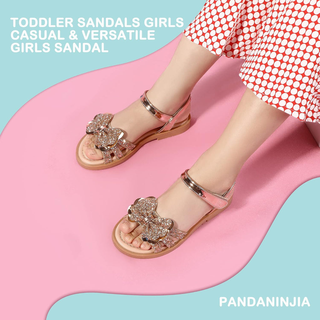Girls Sandals Cute Bow Summer Dress Flats Shoes