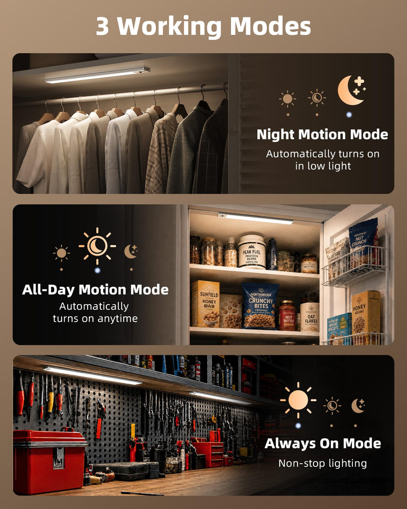 16.5-inch Under Counter Lights., Motion Sensor Under Cabinet Lights