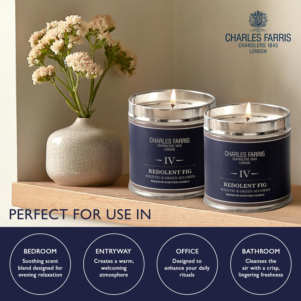Luxury Scented Candle - Tin, Hand-Poured, Long Lasting, Clean Burning, 300g / 10.5oz, Burns for up to 40 Hours, Made