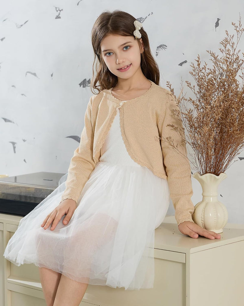 Toddler Sparkly Sweater Bolero Shrug Open Front