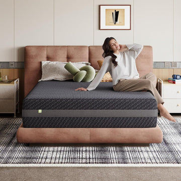 14 Inch Queen Size Gel Memory Foam Mattress for Pressure Relief | 14 Inch Queen Mattress with Green Tea-Infused Foam