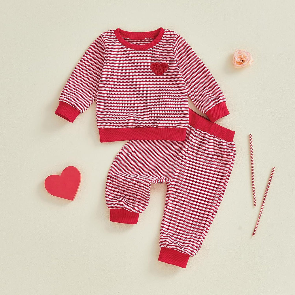 Baby Boy Clothes Toddler Fall Winter Outfit Sweater Toddler Boy Striped Clothes 6 12 2 Pant Set