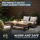 54”Propane Fire Pit,Outdoor Gas Fire Pit Table with Rain Cover,Rectangular Heater for Patio, Backyard, Deck,50,000BTU Outdoor Modern Patio Fire Pit. - Image 5
