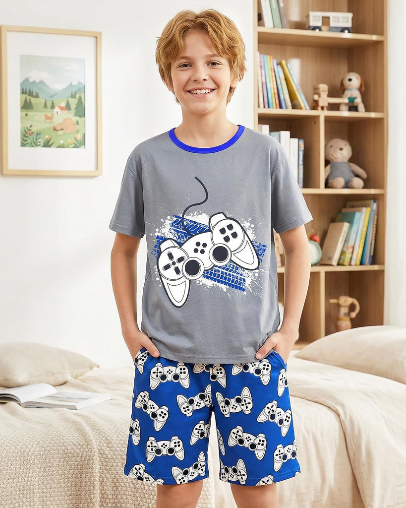 Boys Pajamas Big Boys PJs Set Summer Short Sleeve Kid Sleepwear Boy Pajamas