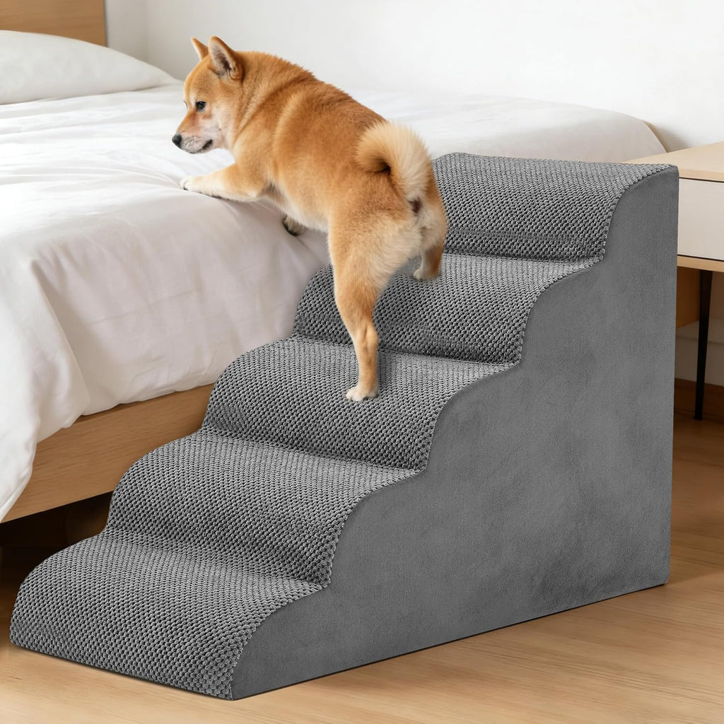 5-Step Dog Stairs for Large Dogs and Cats, 22in H Dog Steps