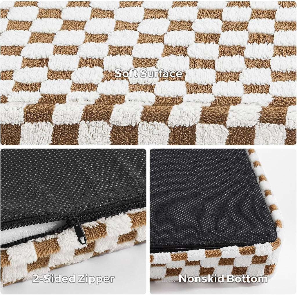 Dog Bed for Large Dogs, XLarge Orthopedic Dog Bed with Removable Washable Cover, Cute Modern Plush & Memory Egg Crate