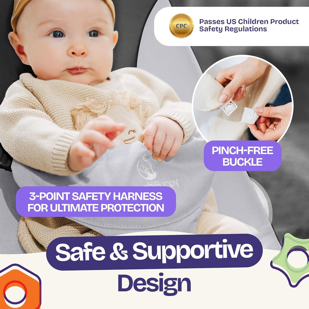 Portable Baby Bouncer, Organic Cotton, Position Recline