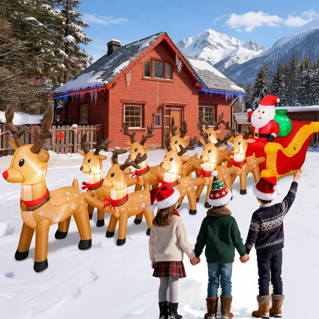 14 FT Christmas Inflatables Outdoor Decorations Giant Xmas Blow ups