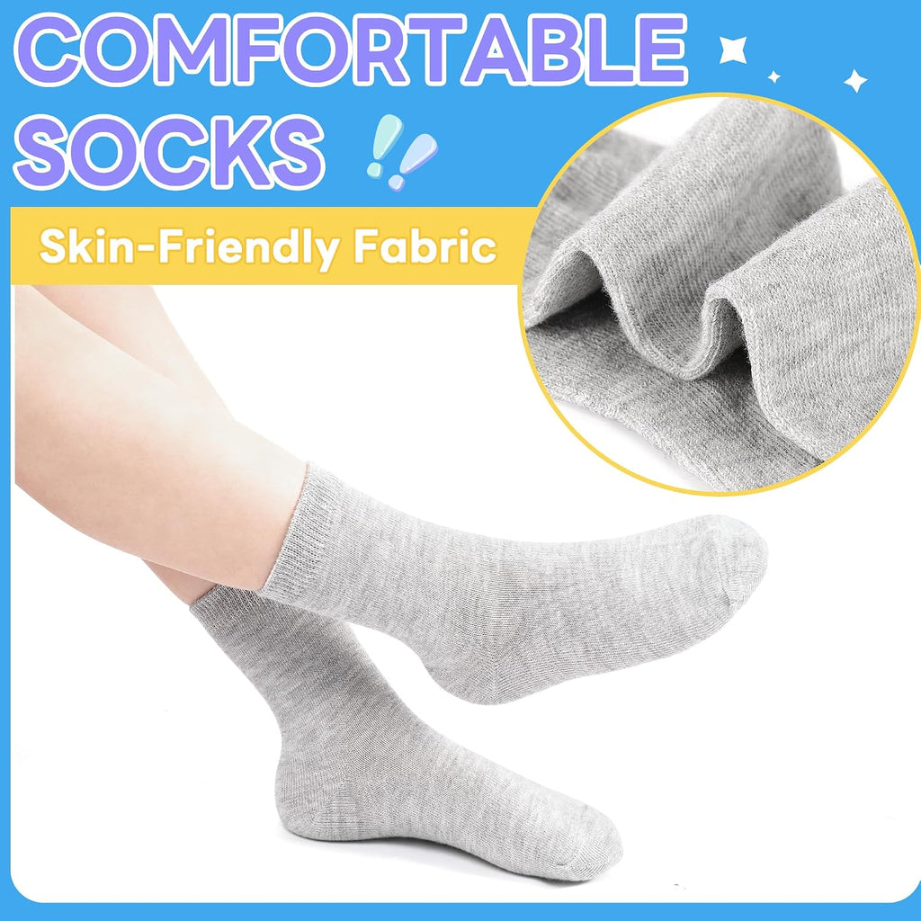 20 Pairs Toddler Socks Kids Boys Crew Socks