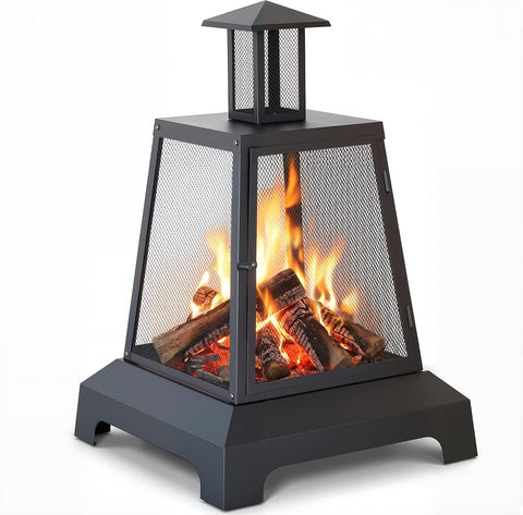 28 inch Fire Pit Outdoor, Outdoor Wood Burning Fire Pit Large, Firepits for Outside Patio, Garden, Backyard