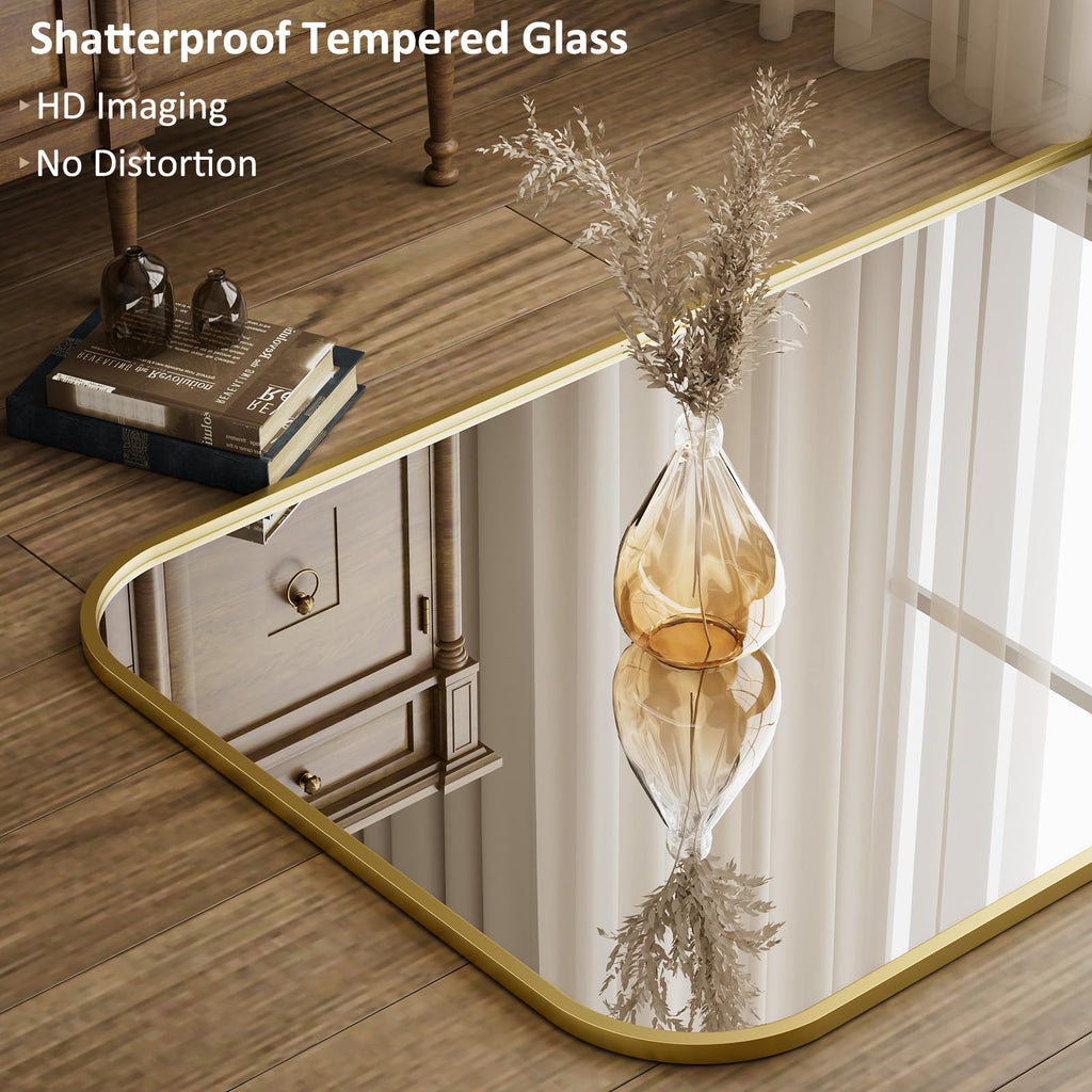 Full Length Mirror 65"x24" Arched Floor Standing Large Mirrors