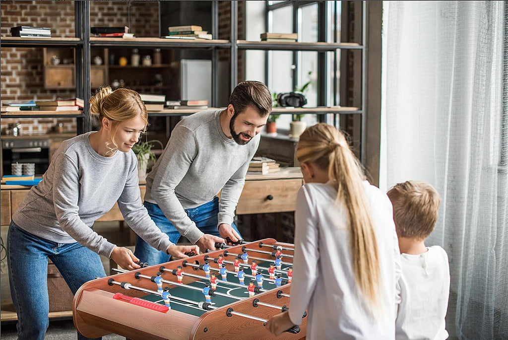 2-in-1 Multi Game Table, 53.5" Foosball Table, Air Hockey Table for Adult and Kids- Indoor Entertainment Center for
