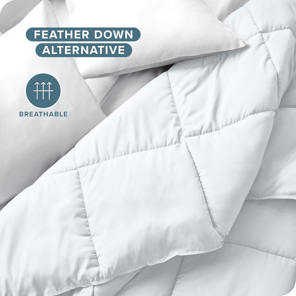 Duvet Insert Comforter - King/California King - Goose Down Alternative - Ultra-Soft - Premium 1800 S