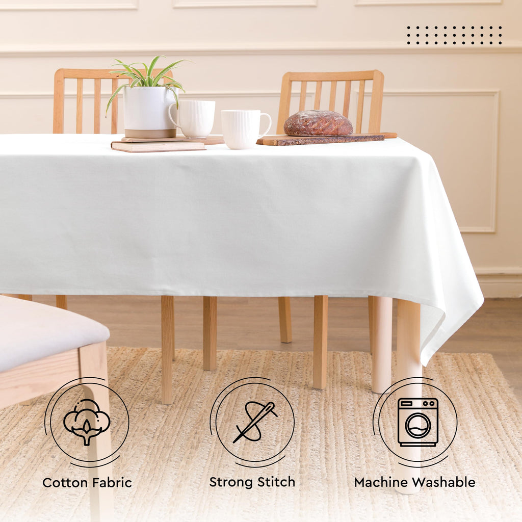 XO Cotton Tablecloth Rectangular 56"x84" White