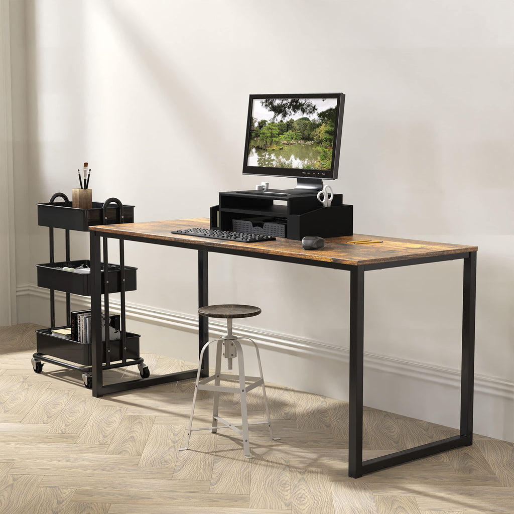 Mission 48-Inch Home Office Computer Desk, Rustic Brown