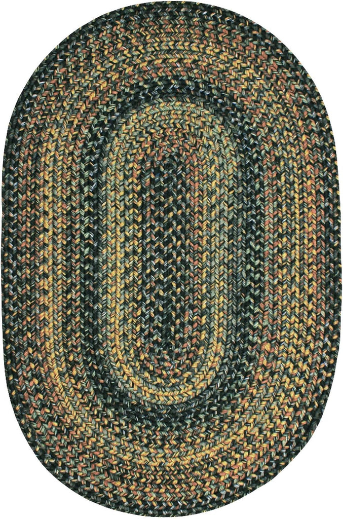 Black Forest Oval Braided Rugs Ideal as Outdoor Area Rug 4x6' | Black Rug for Room and Country Rugs , Soft