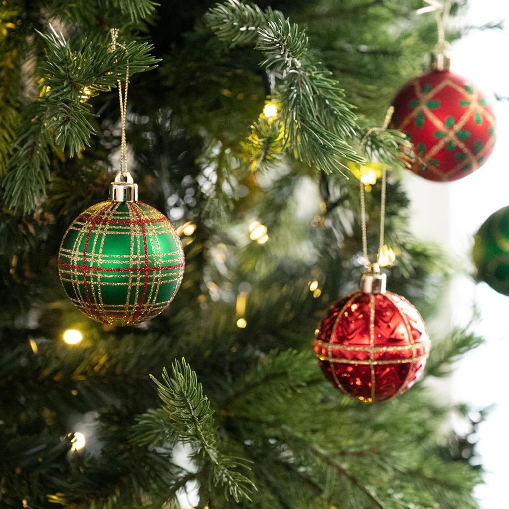 Christmas Tree Decorations Ball Ornaments 2.36 Inches - Set of 35