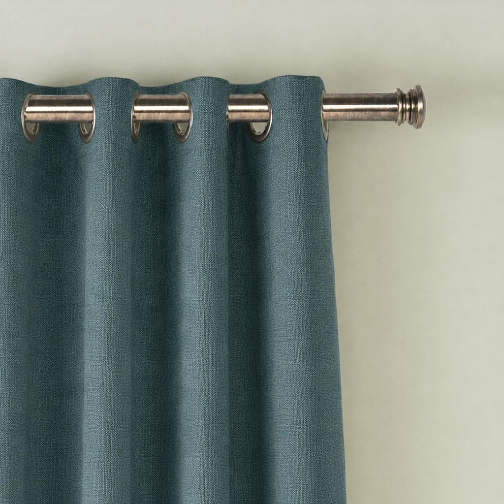 Curtain Rods for Windows, 1 Inch Heavy Duty Extendable Metal Drapery Rod, Adjustable Curtain Rod