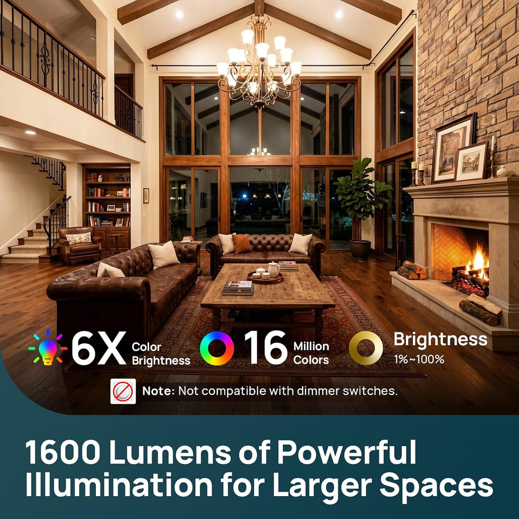Matter Smart Bulbs 5GHz, Compatible with Alexa/Apple Home/Google